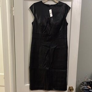 Ann Taylor Elegant Black Midi Dress